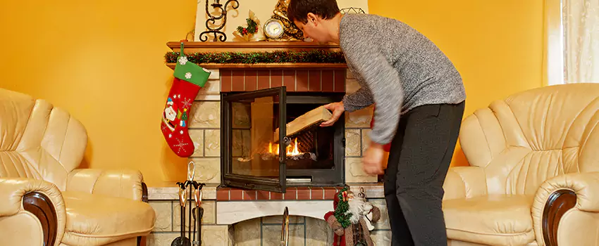 Rusted Metal Fireplace Restoration in Millbrook, Alabama
